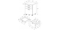 Filing Cabinet 3 drawers I7048